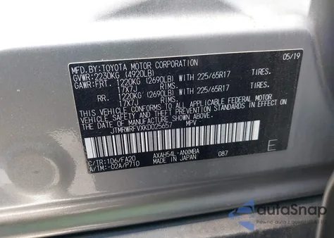 2019 Toyota Rav4 Hybrid Xle from USA, damaged, VIN JTMRWRFVXKD025657